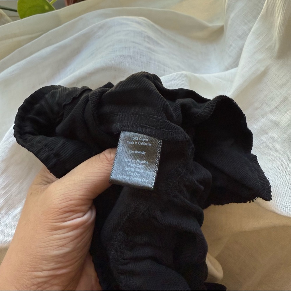 Black Wide Leg Drawstring Pants - Picture 10 of 10
